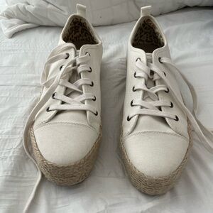 Skechers Women's Cream Canvas Sneakers